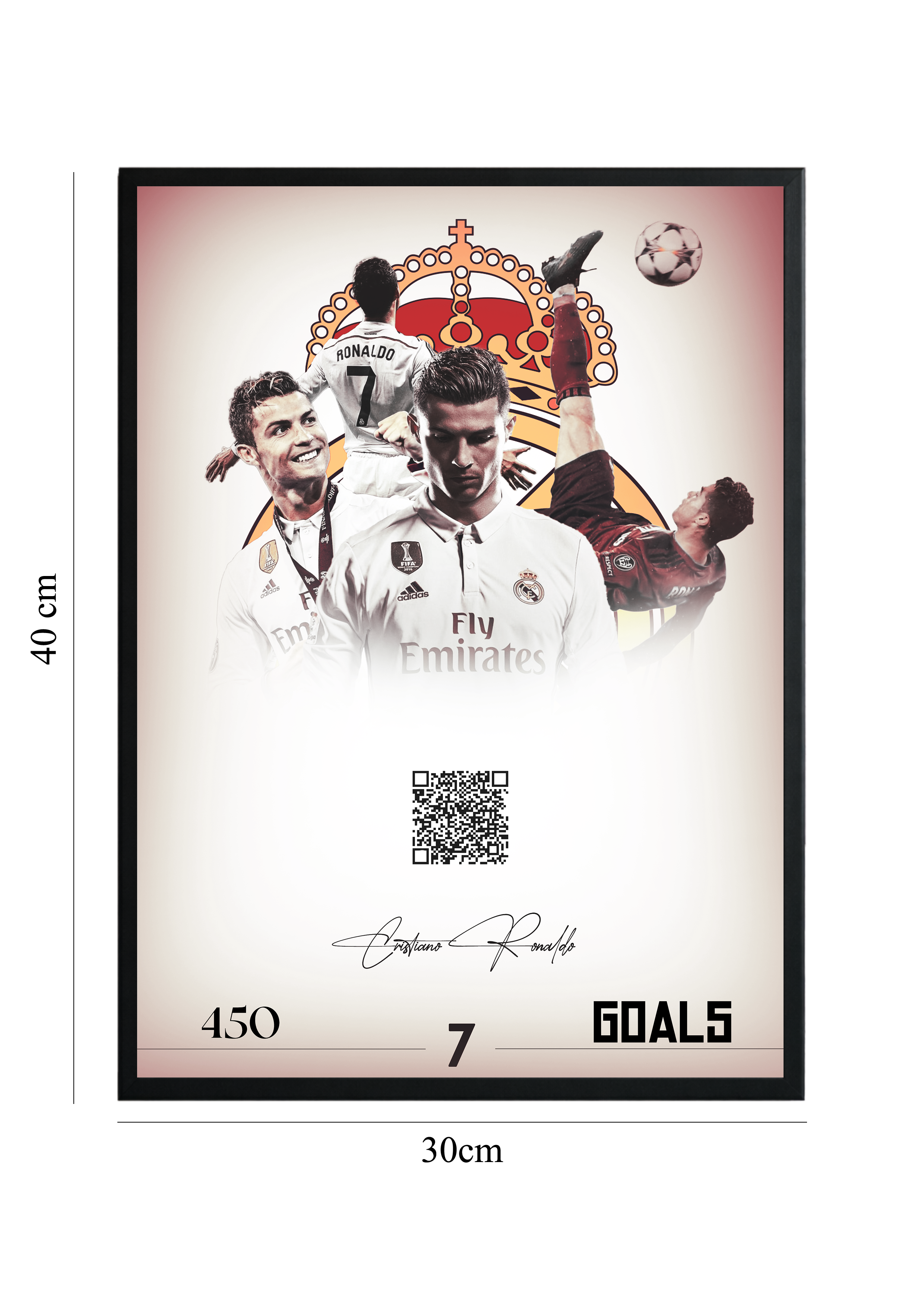 Cristiano Ronaldo - Tablou cu Cod QR