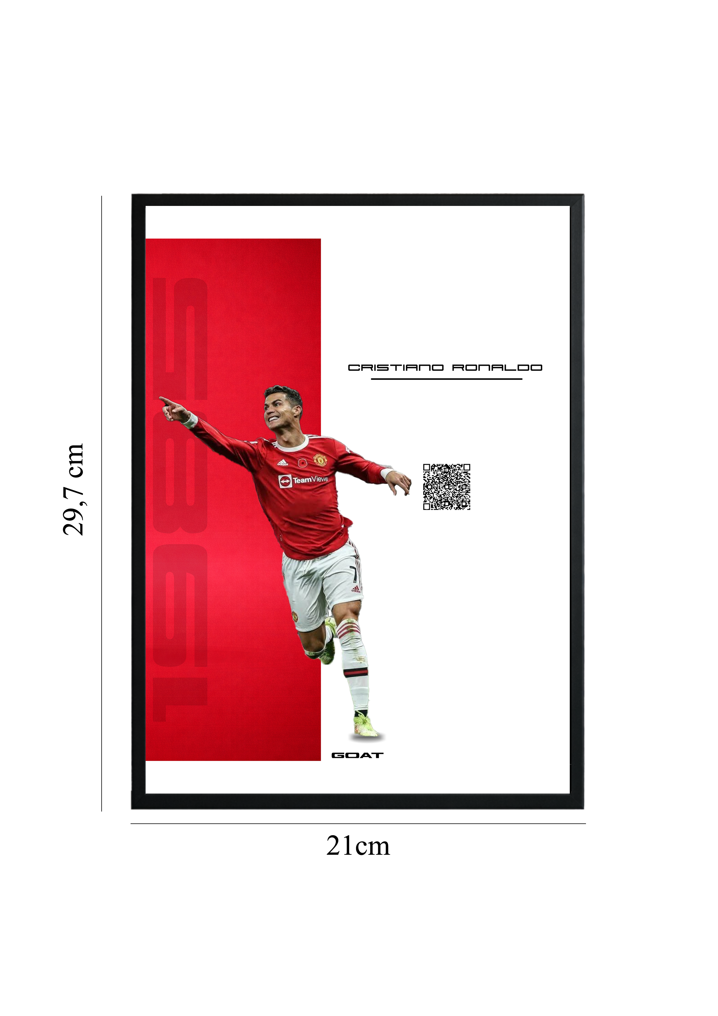 Cristiano Ronaldo - Manchester United | Tablou cu Cod QR