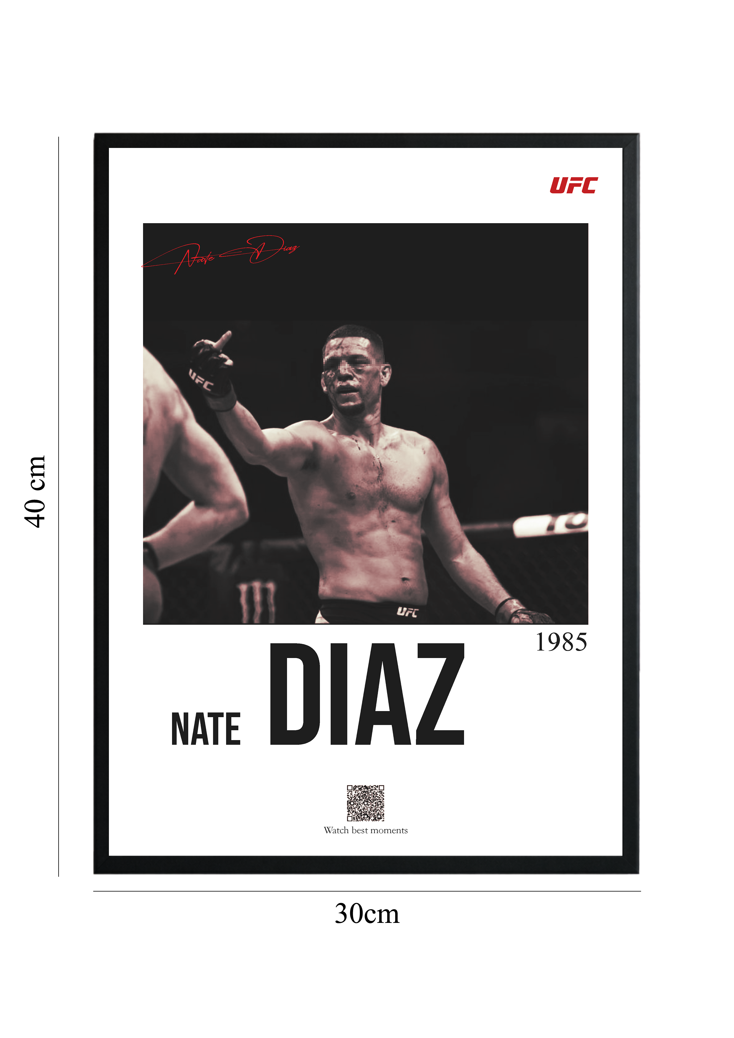 Nate Diaz - Tablou cu Cod QR