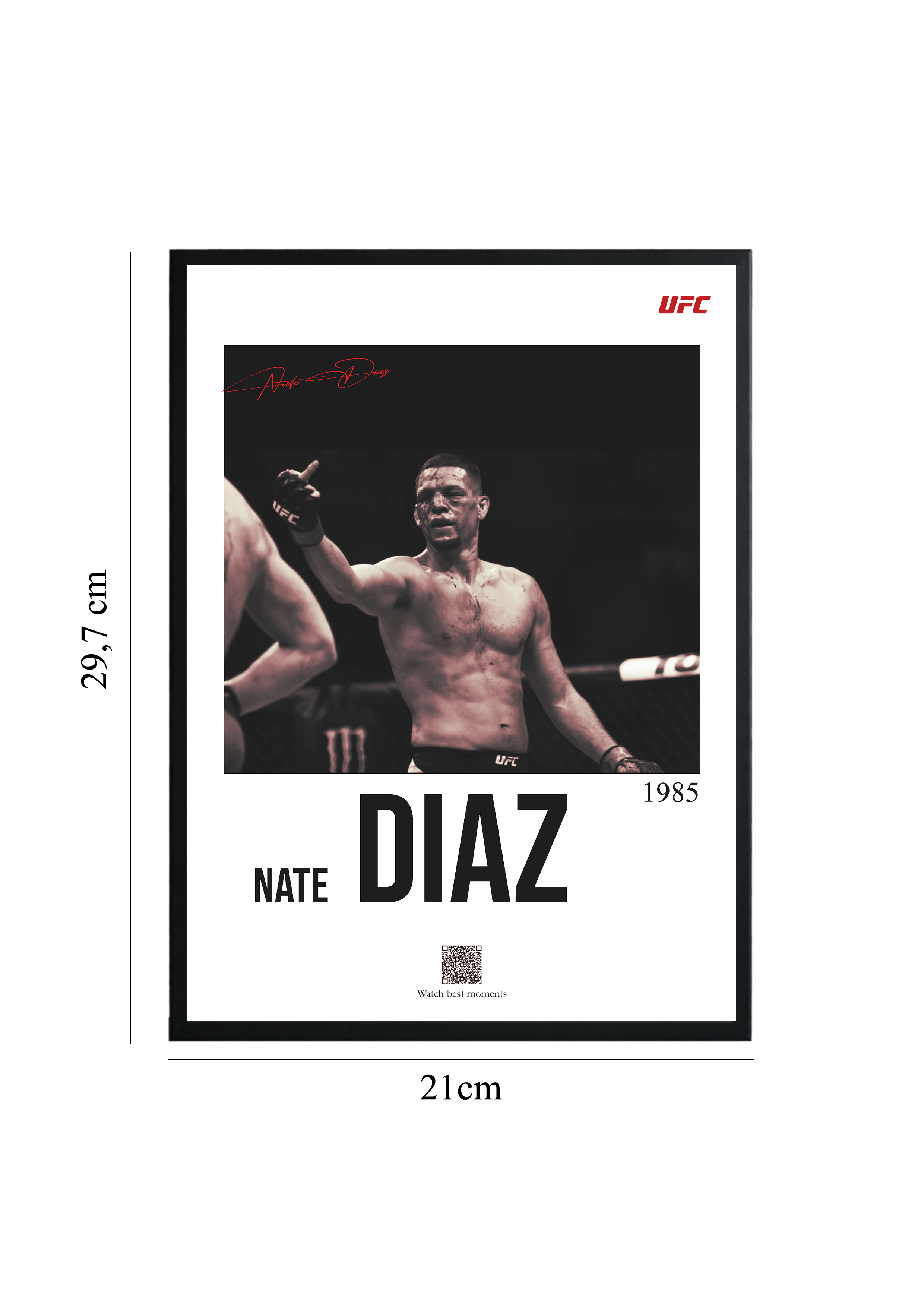 Nate Diaz - Tablou cu Cod QR