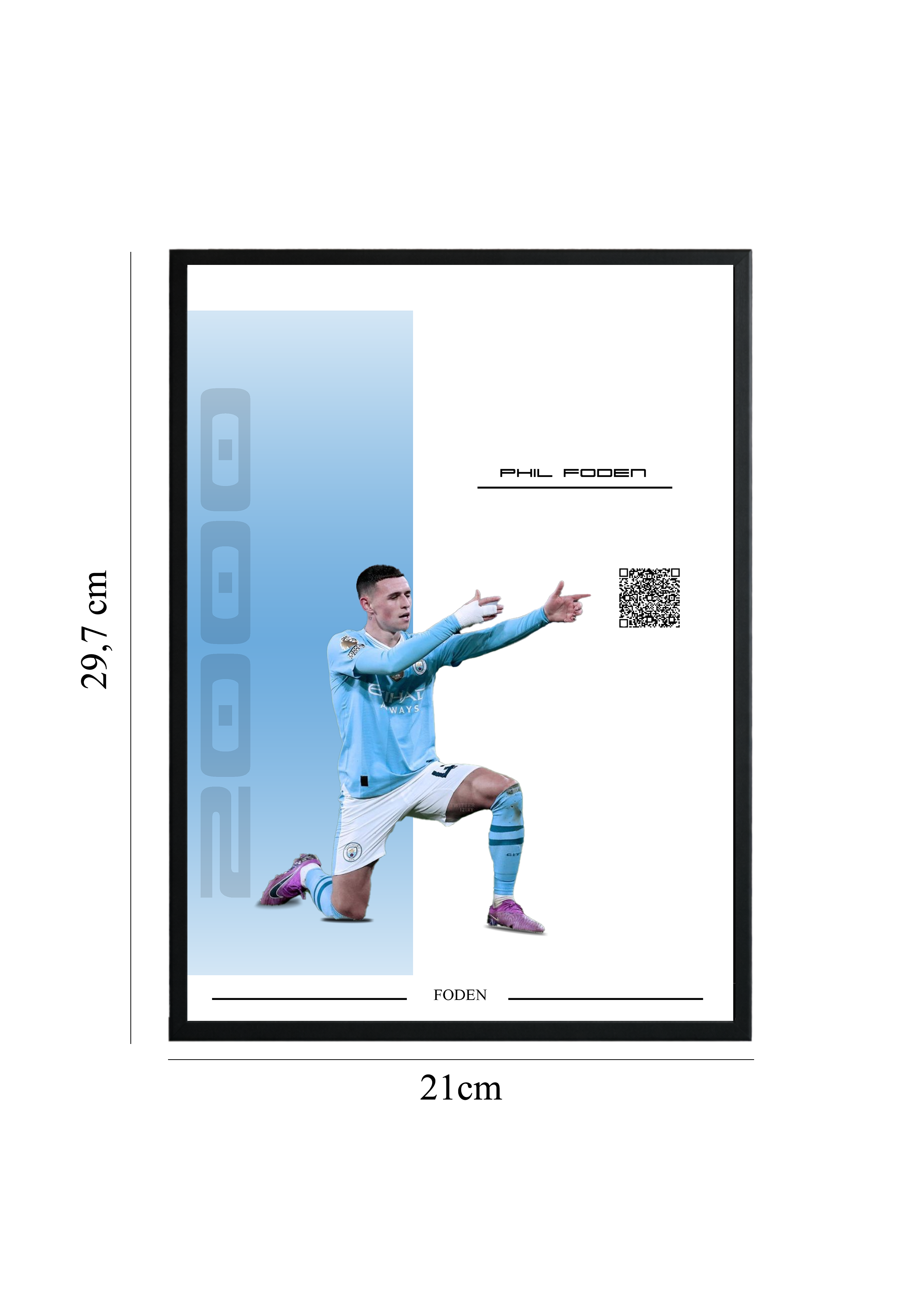 Phil Foden - Tablou cu Cod QR
