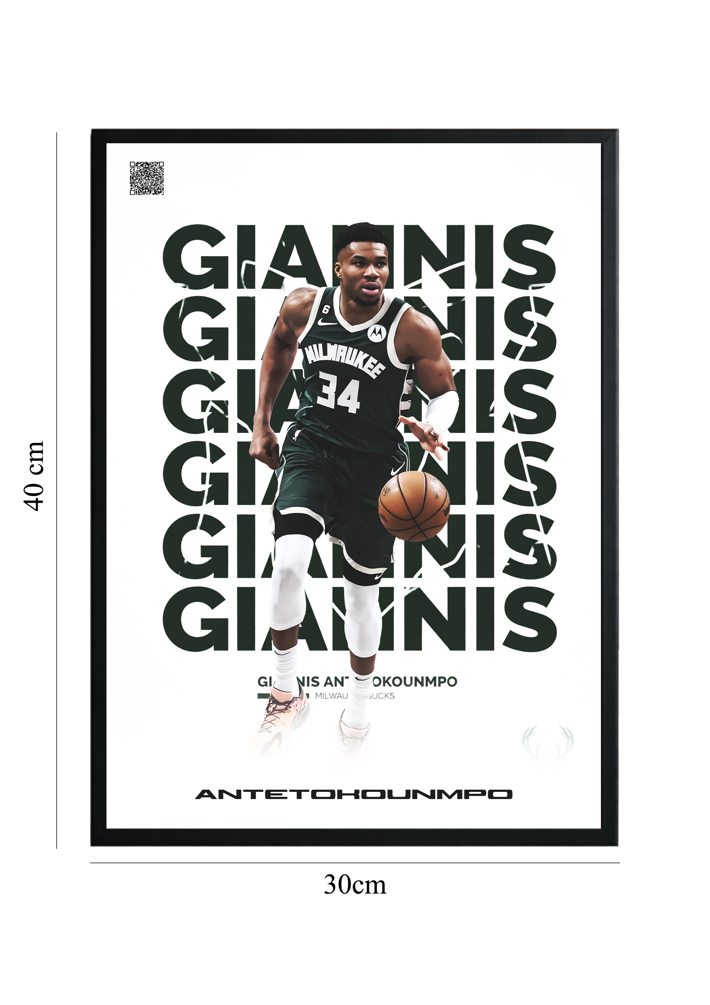 Giannis Antetokounmpo - Tablou cu Cod QR