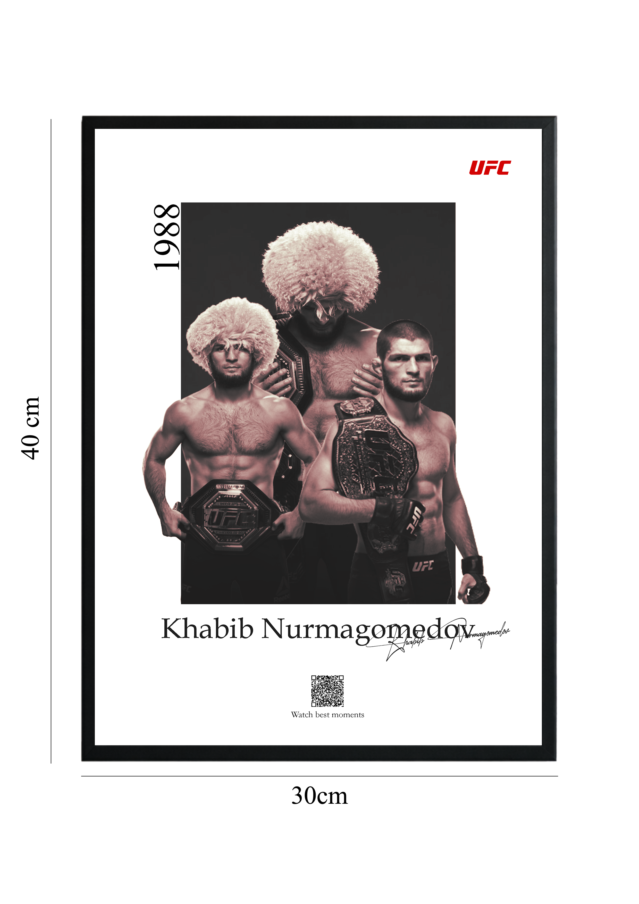 Khabib Nurmagomedov - Tablou cu Cod QR