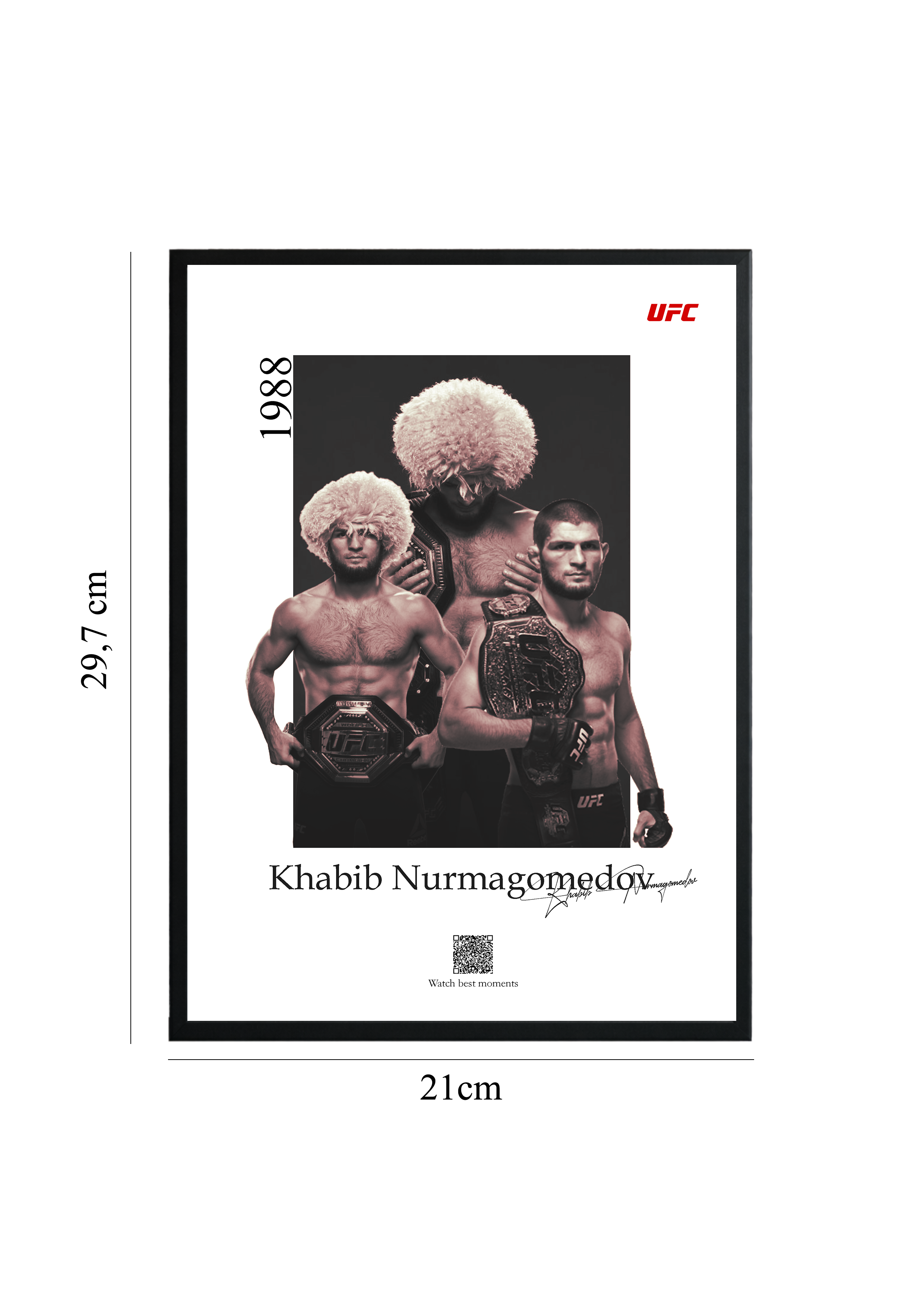 Khabib Nurmagomedov - Tablou cu Cod QR