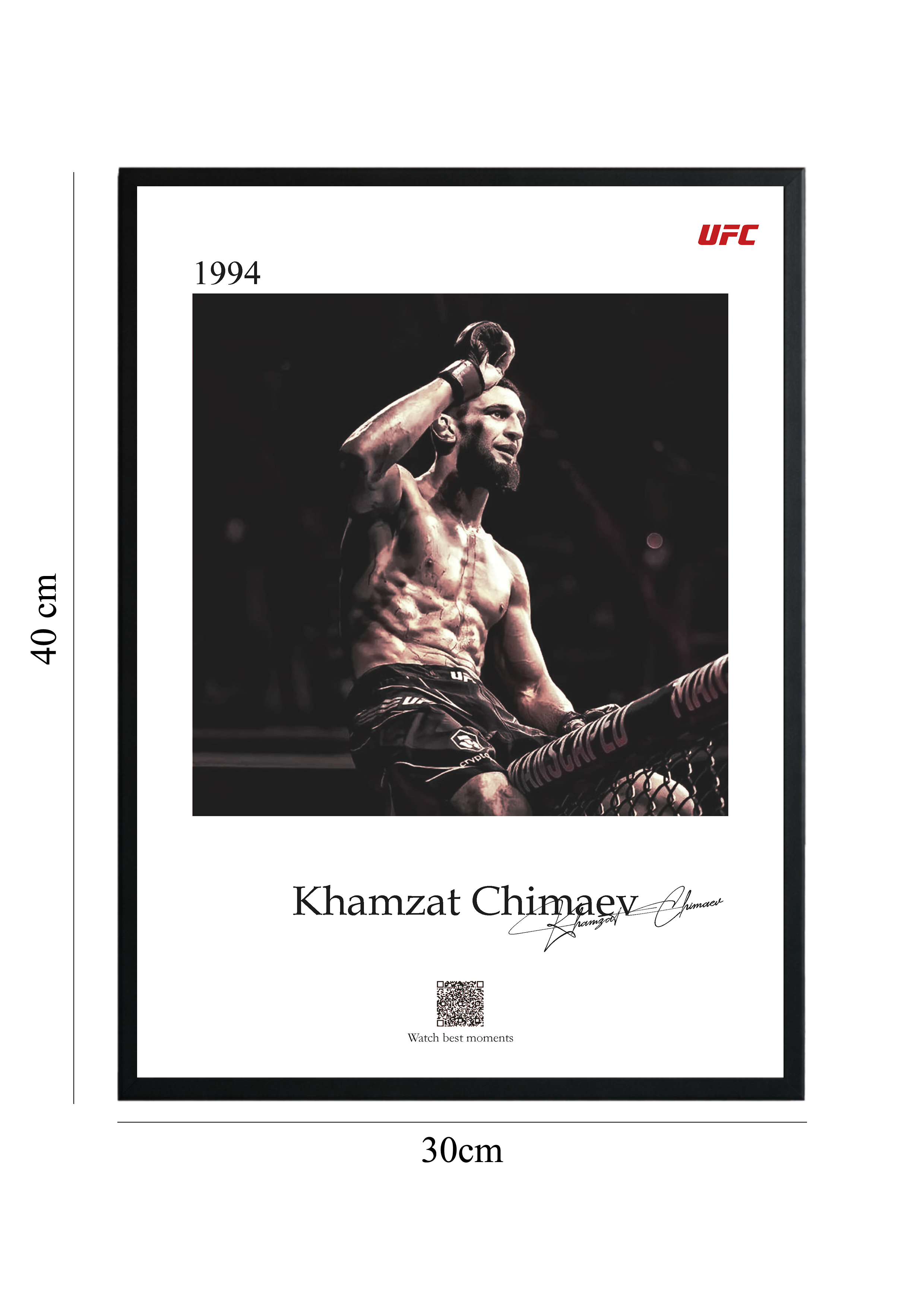 Khamzat Chimaev - Tablou cu Cod QR