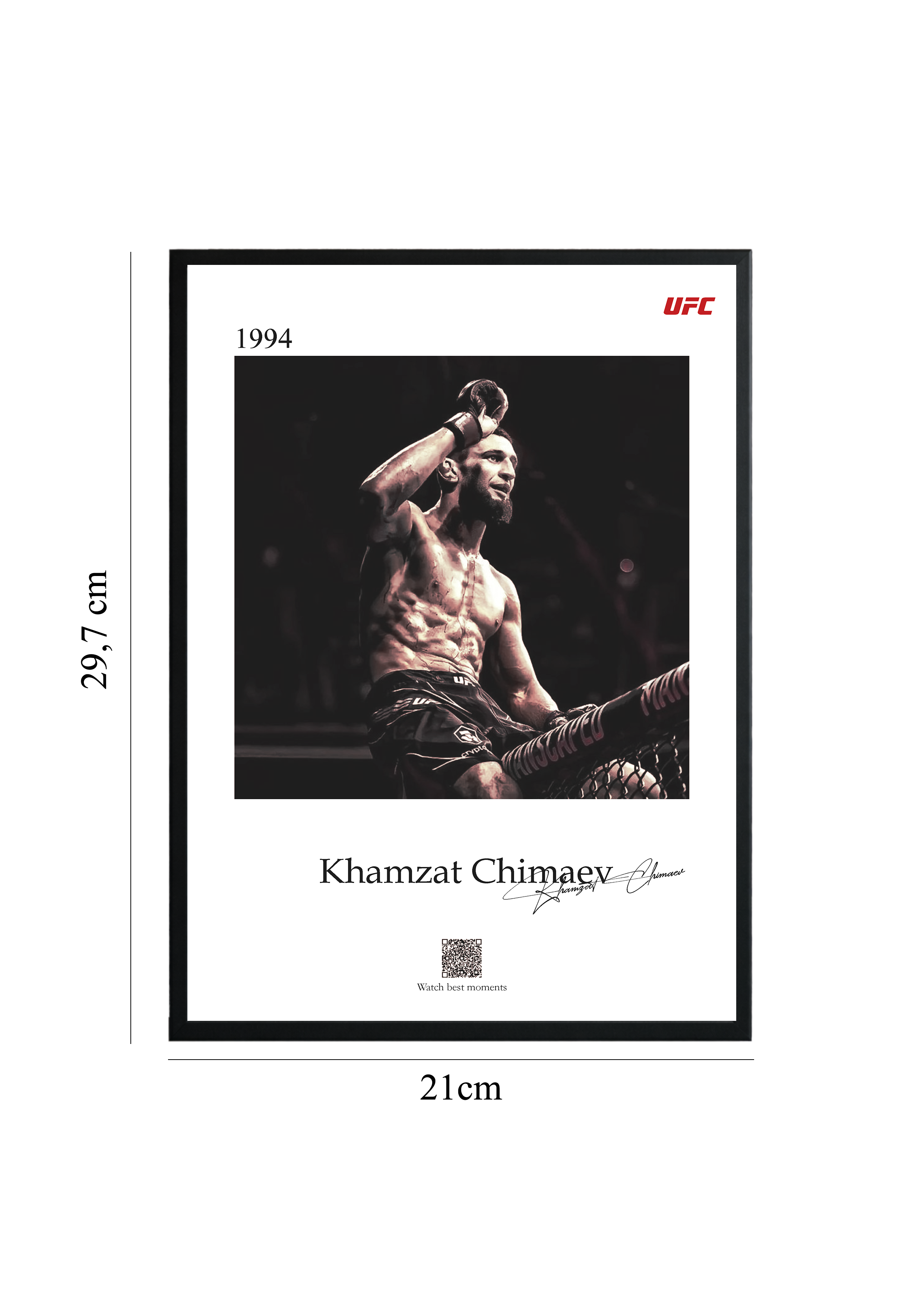 Khamzat Chimaev - Tablou cu Cod QR