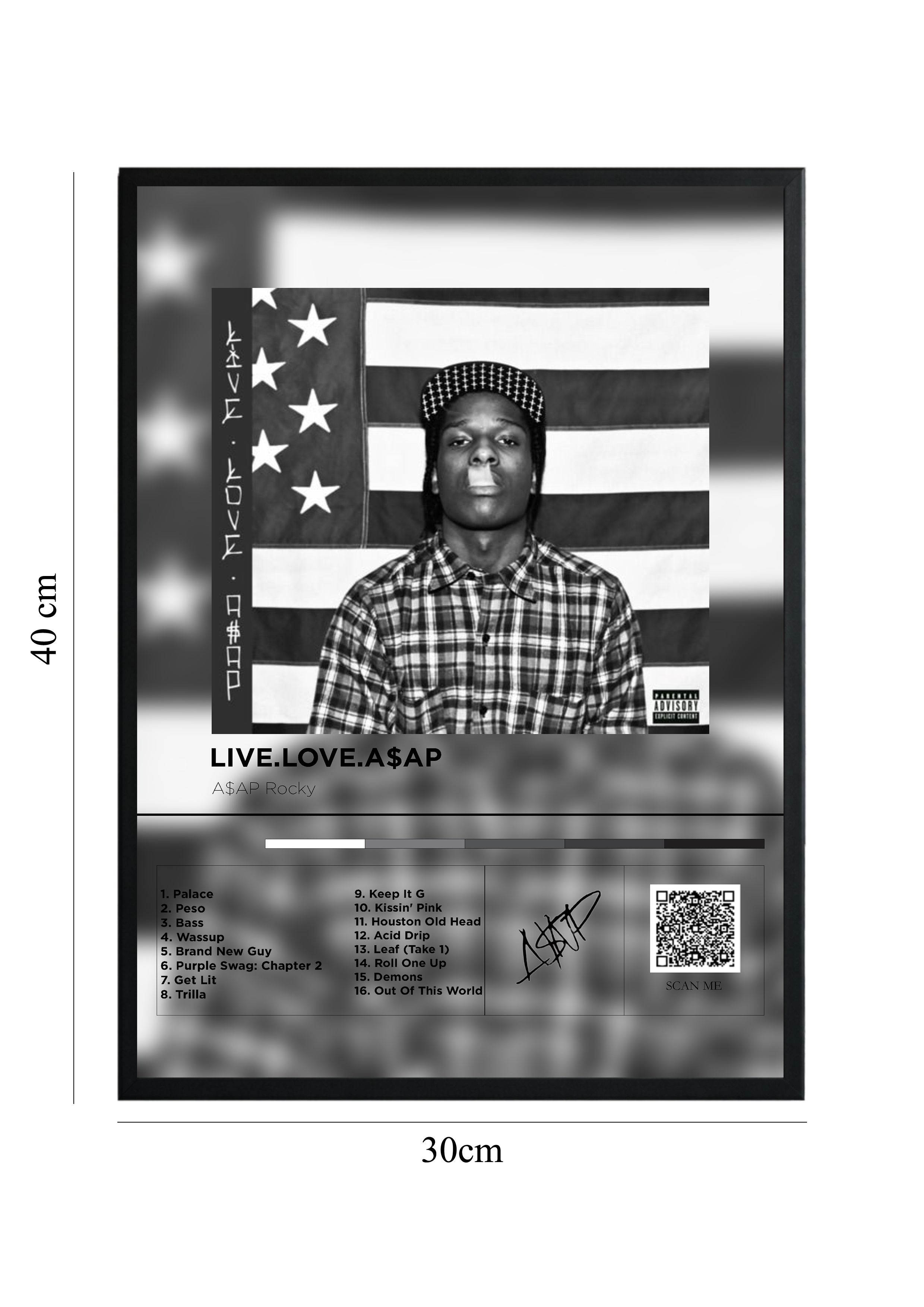 Live. Love. ASAP - Tablou cu Cod QR