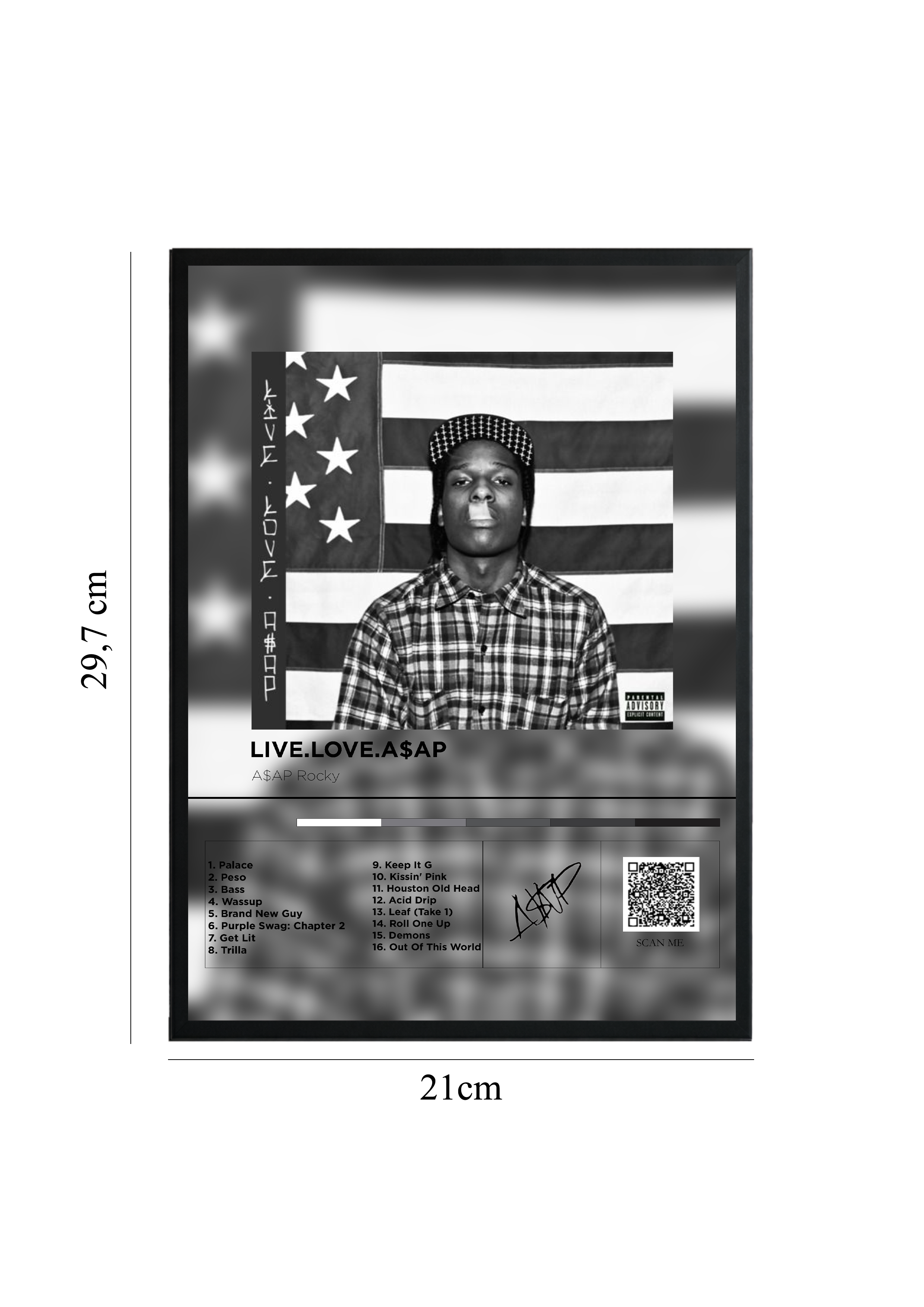 Live. Love. ASAP - Tablou cu Cod QR