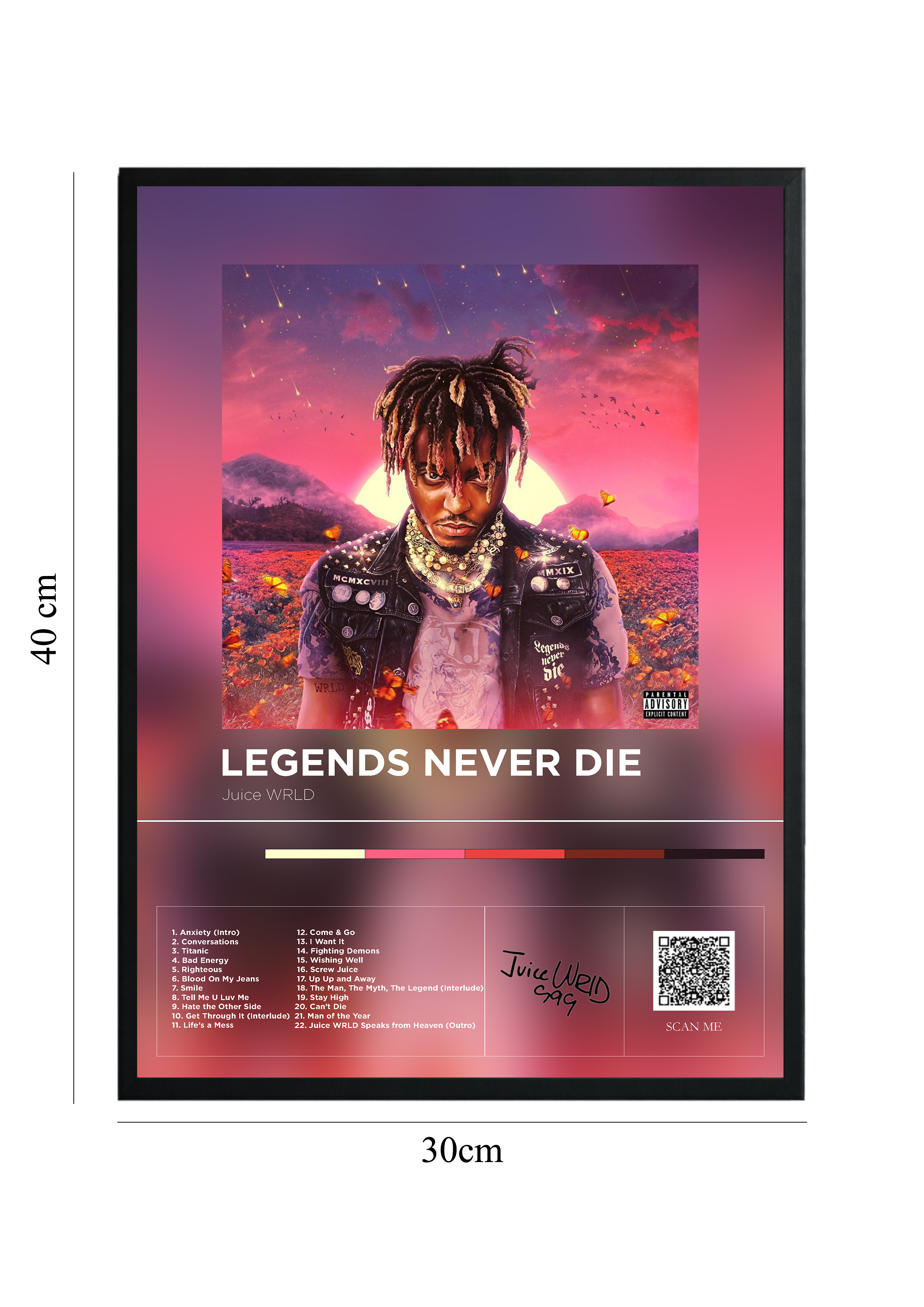 Legends Never Die - Tablou cu Cod QR