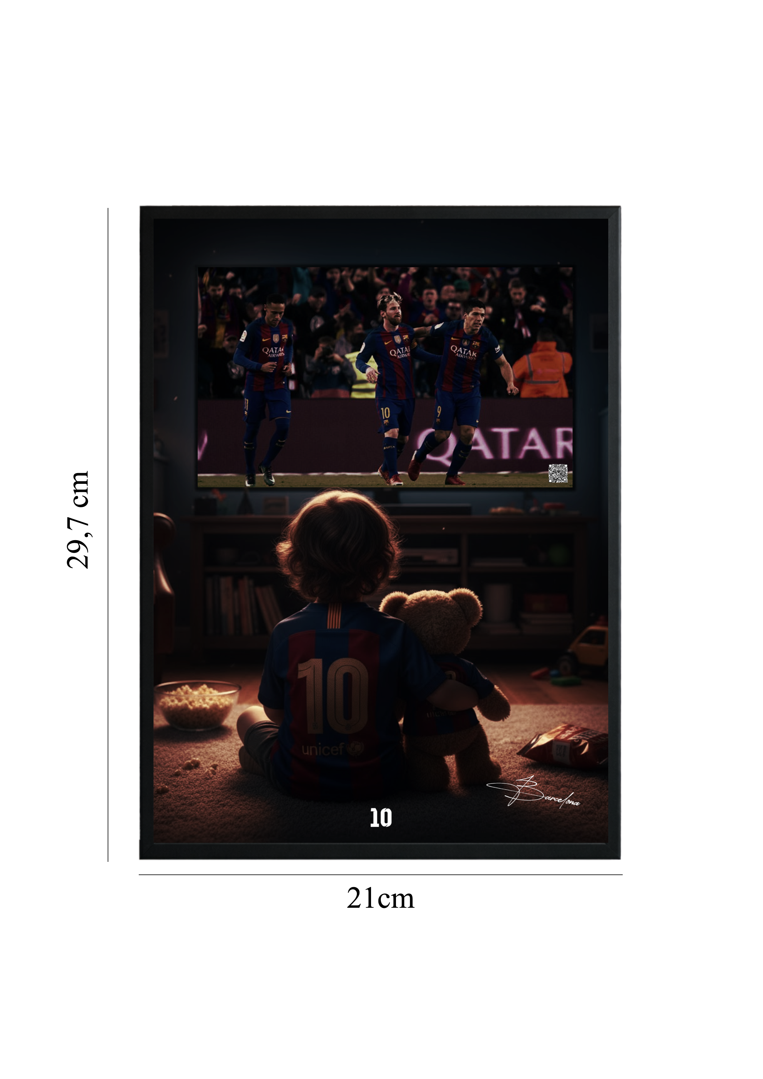 „Drumul către 10” – Tablou Fotbal cu Cod QR