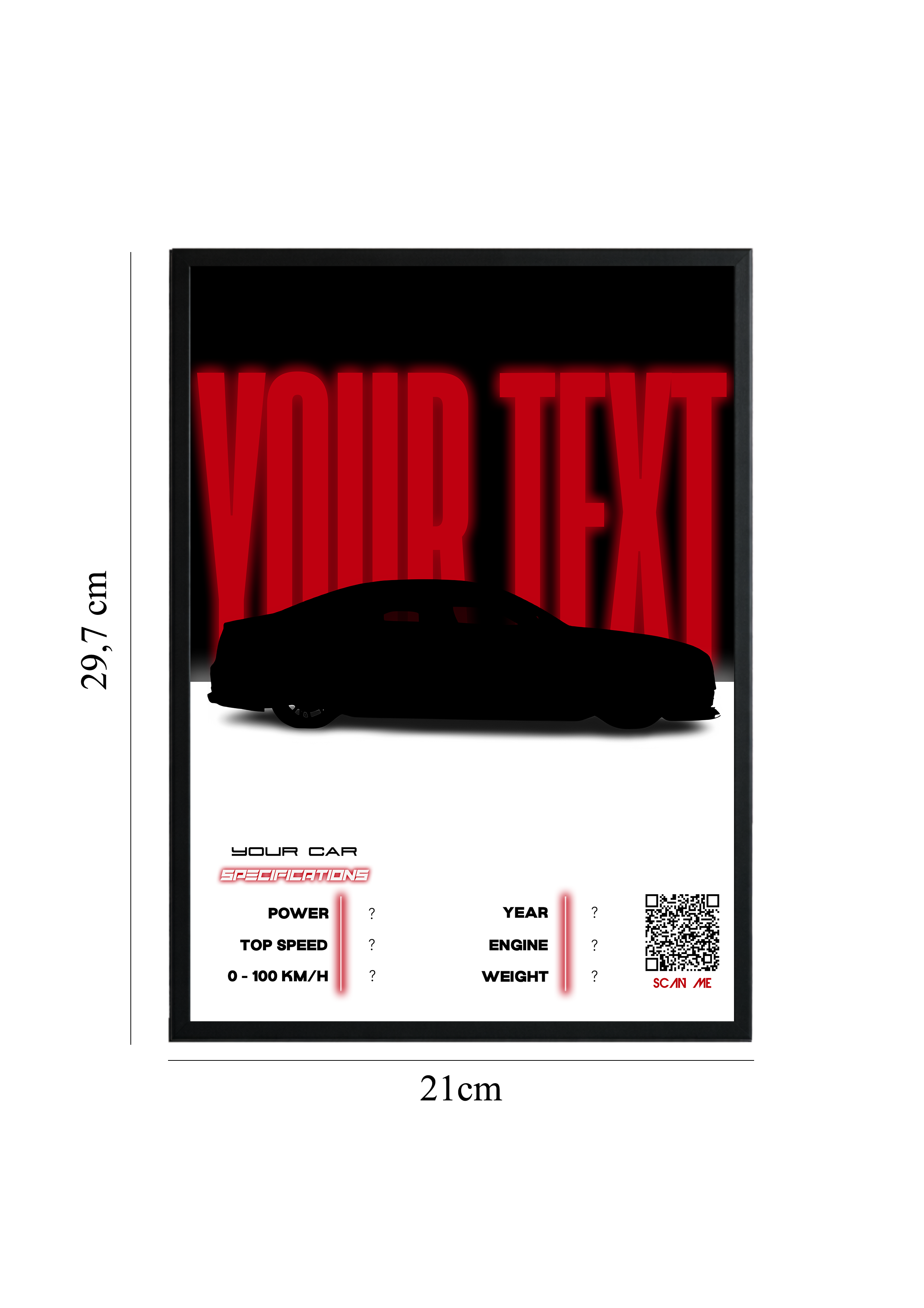 Tablou Personalizat Auto – Cod QR cu Sunetul Mașinii Tale