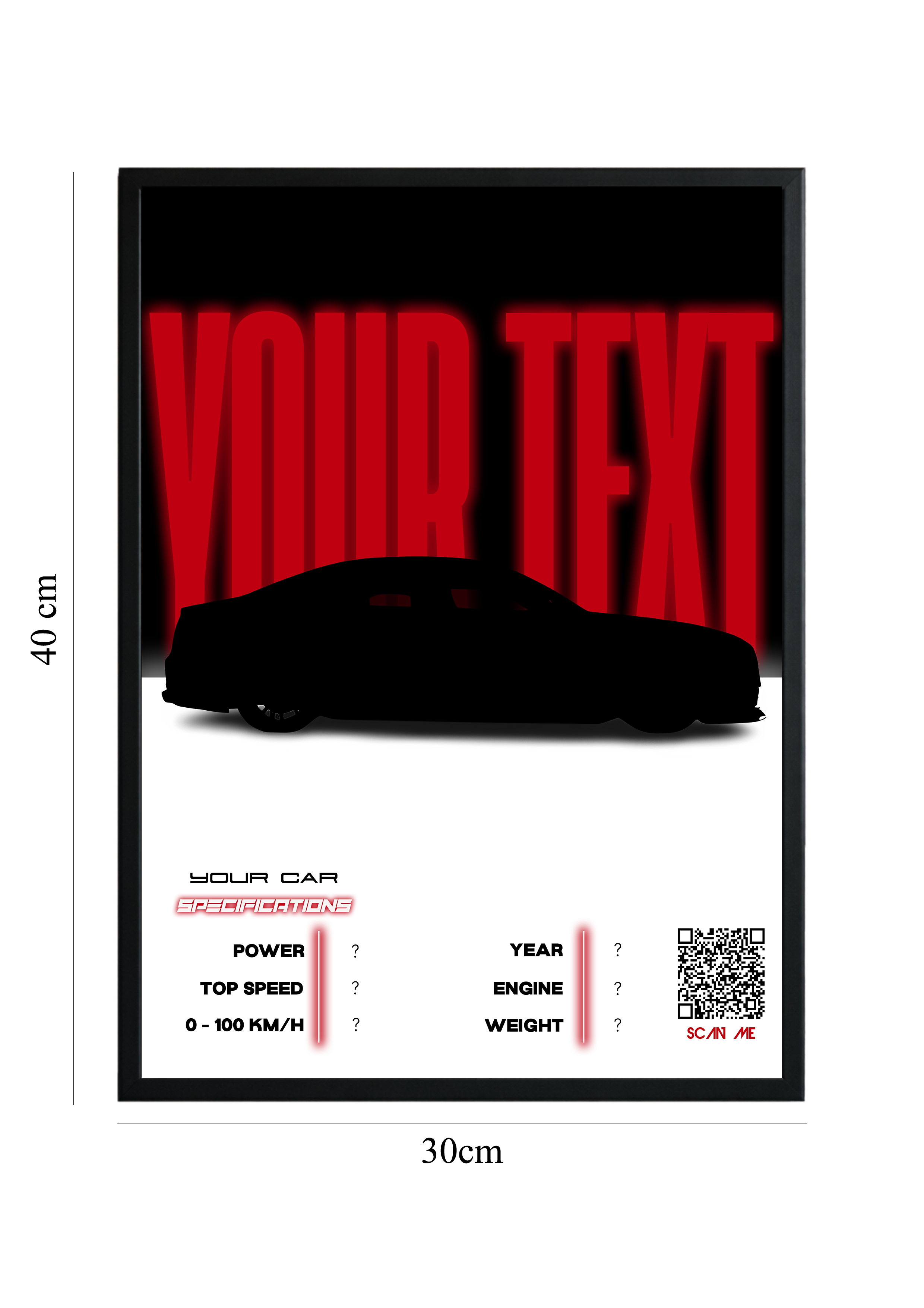 Tablou Personalizat Auto – Cod QR cu Sunetul Mașinii Tale