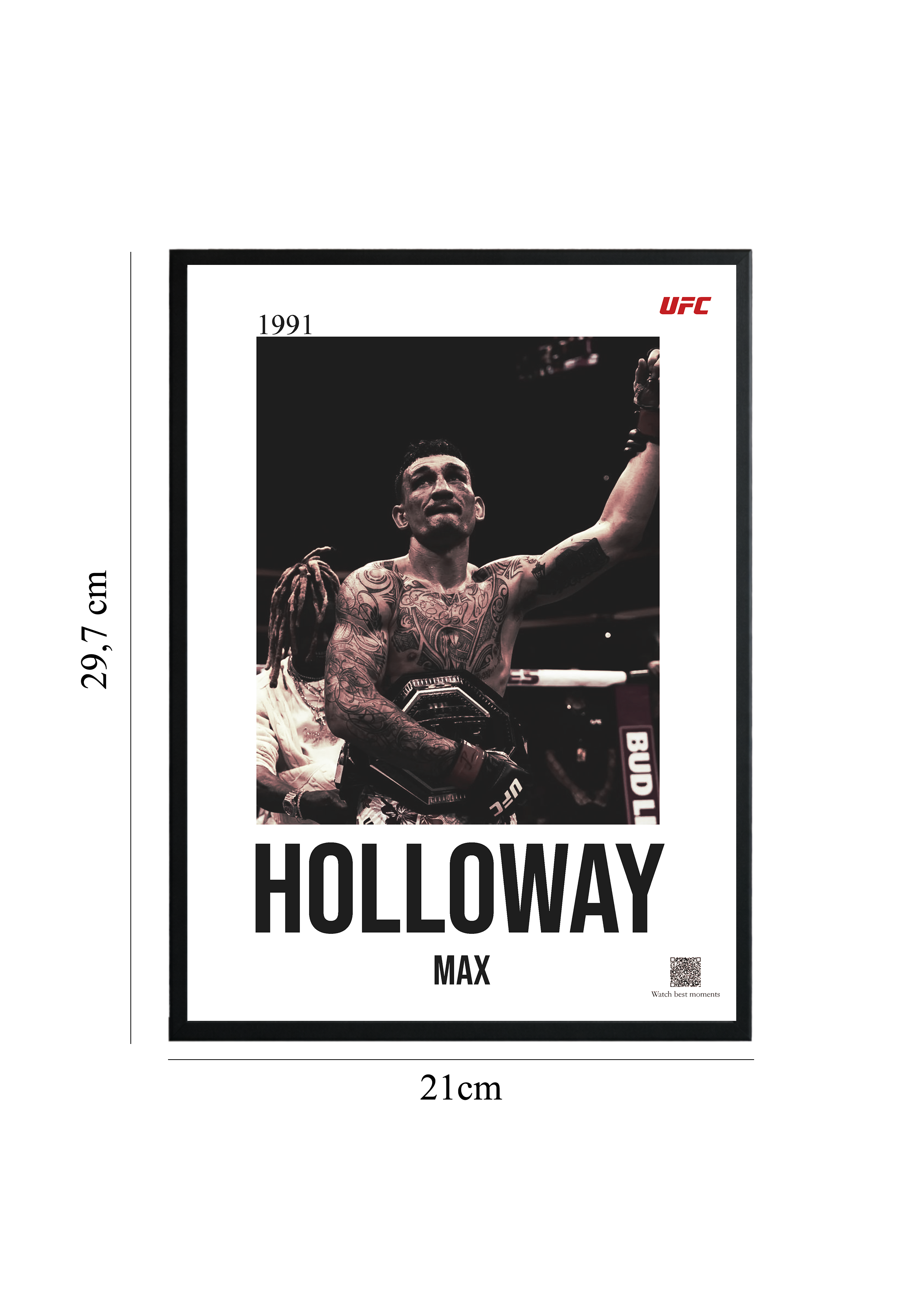 Max Holloway - Tablou cu Cod QR