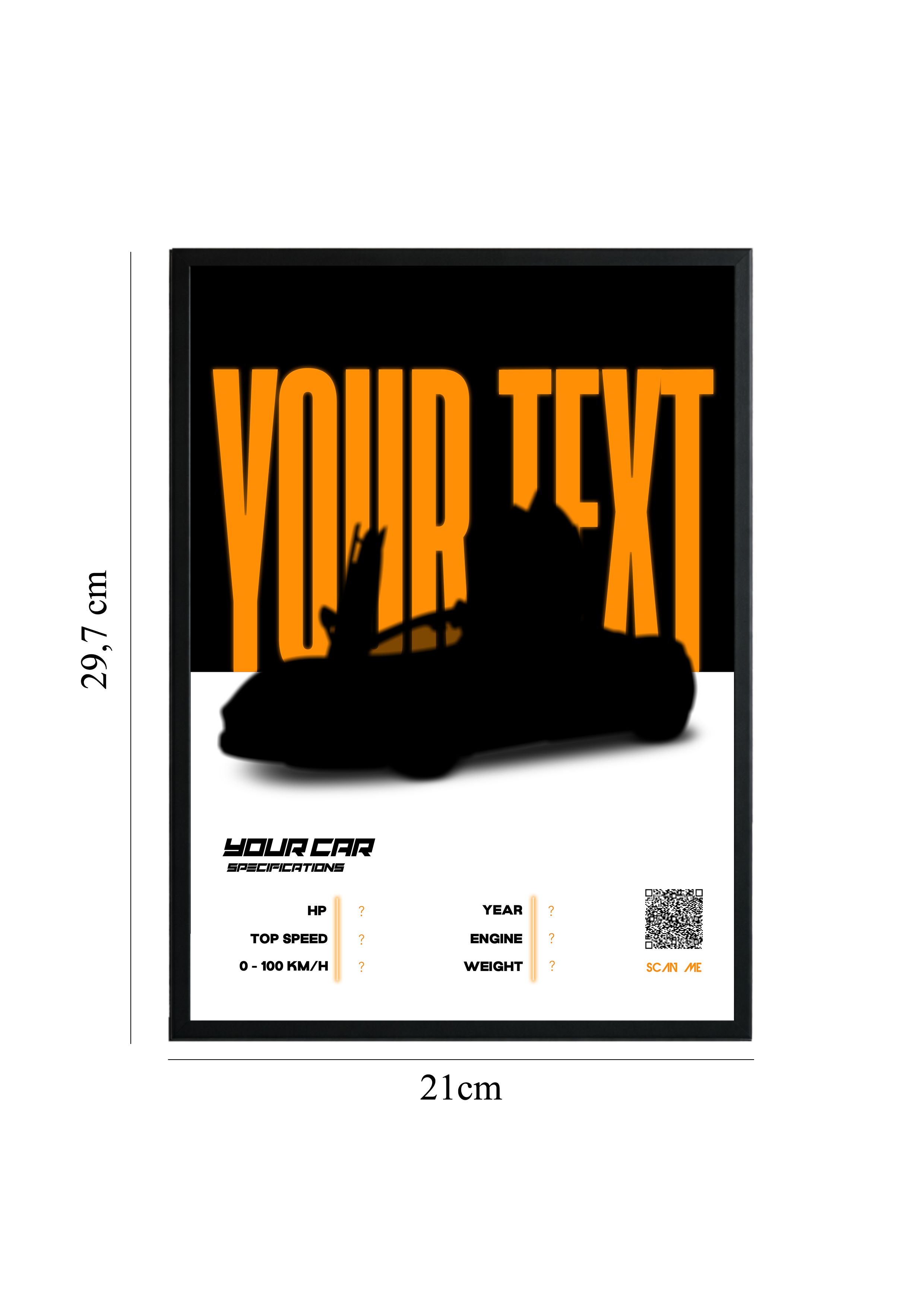 Tablou Personalizat Auto – Cod QR cu Sunetul Mașinii Tale