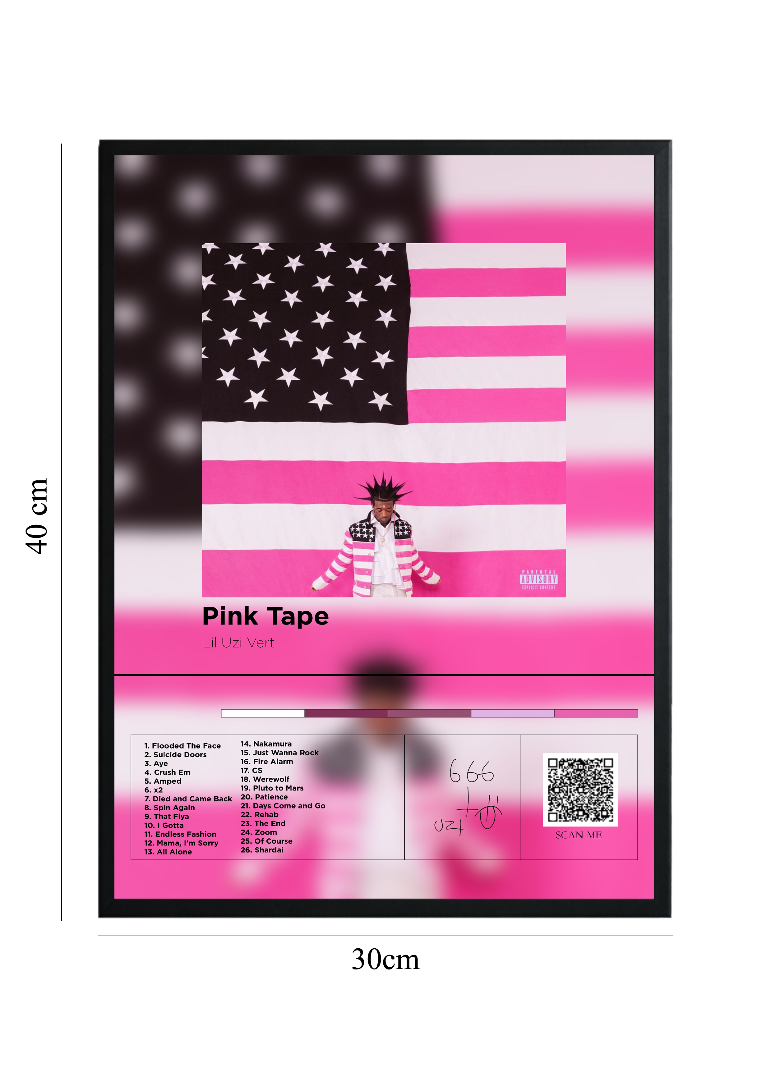 Pink Tape - Tablou cu Cod QR