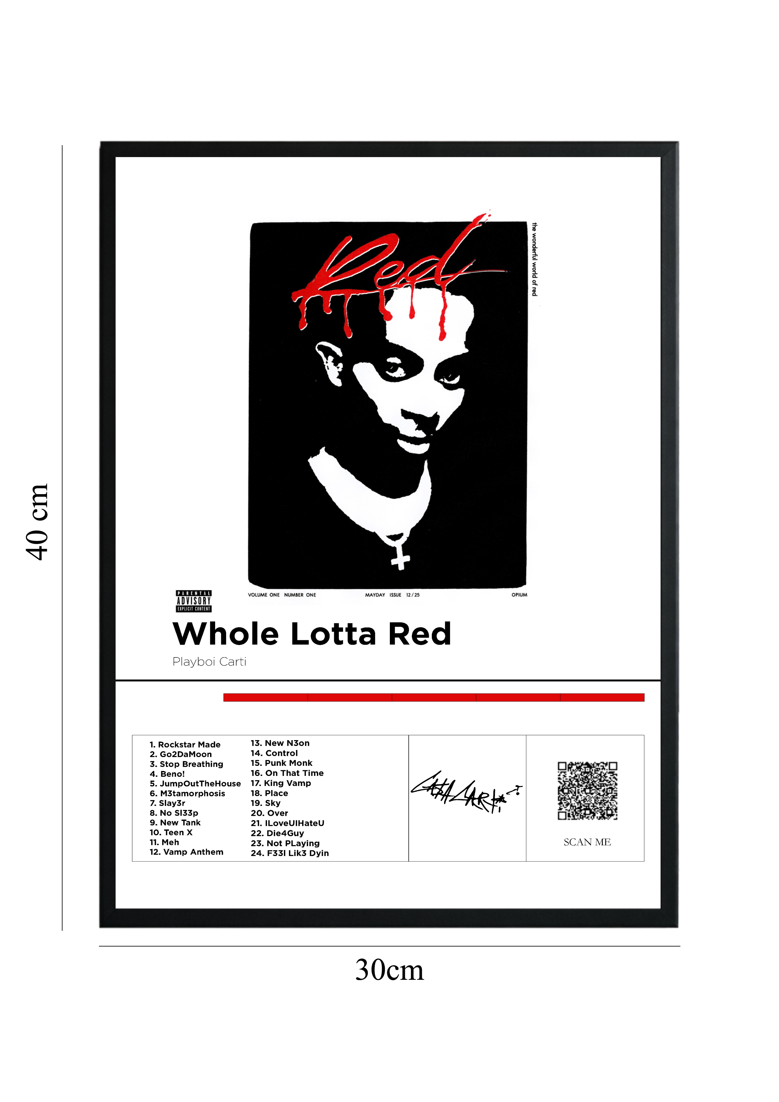 Whole Lotta Red - Tablou cu Cod QR