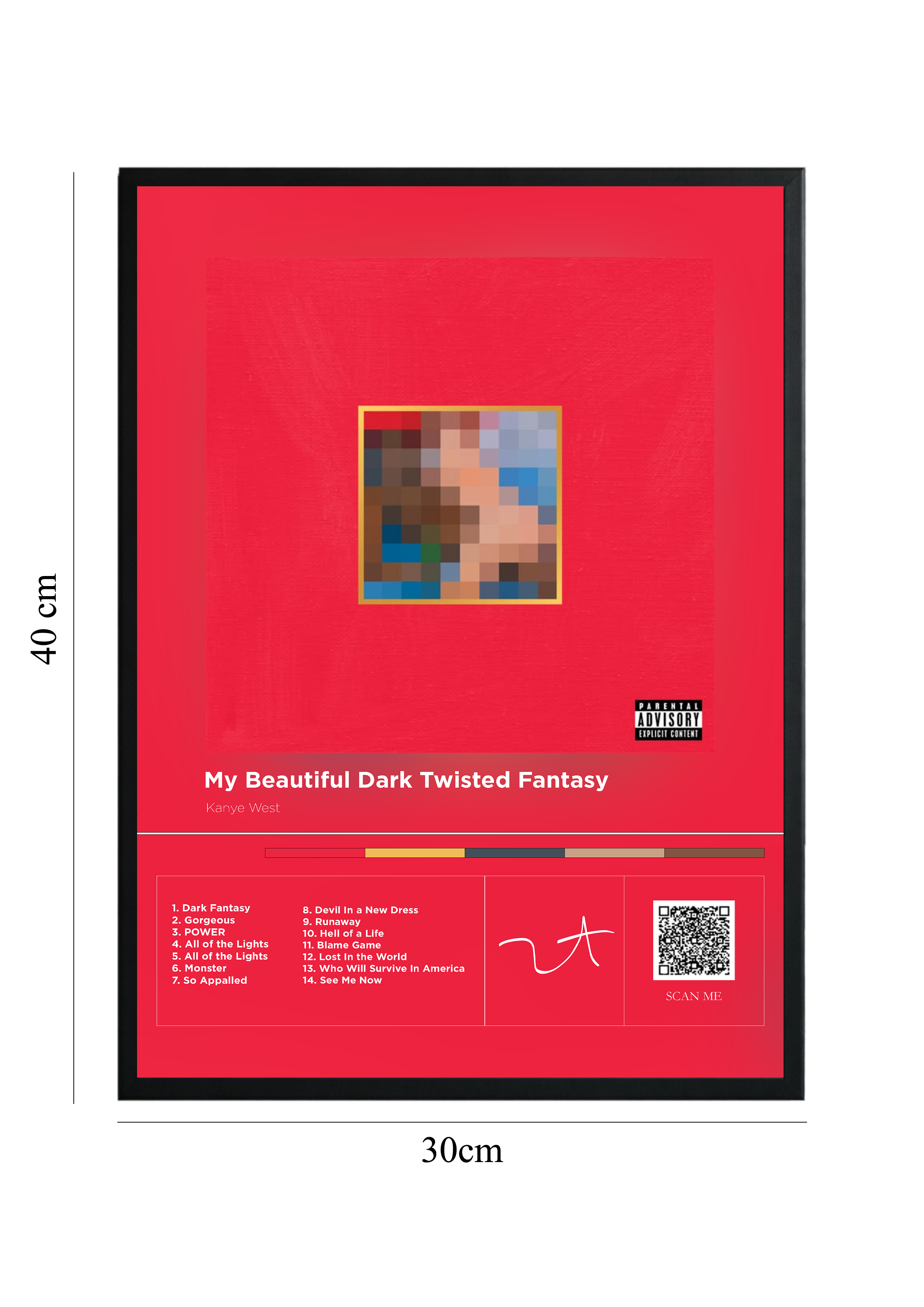 My Beautiful Dark Twisted Fantasy - Tablou cu Cod QR