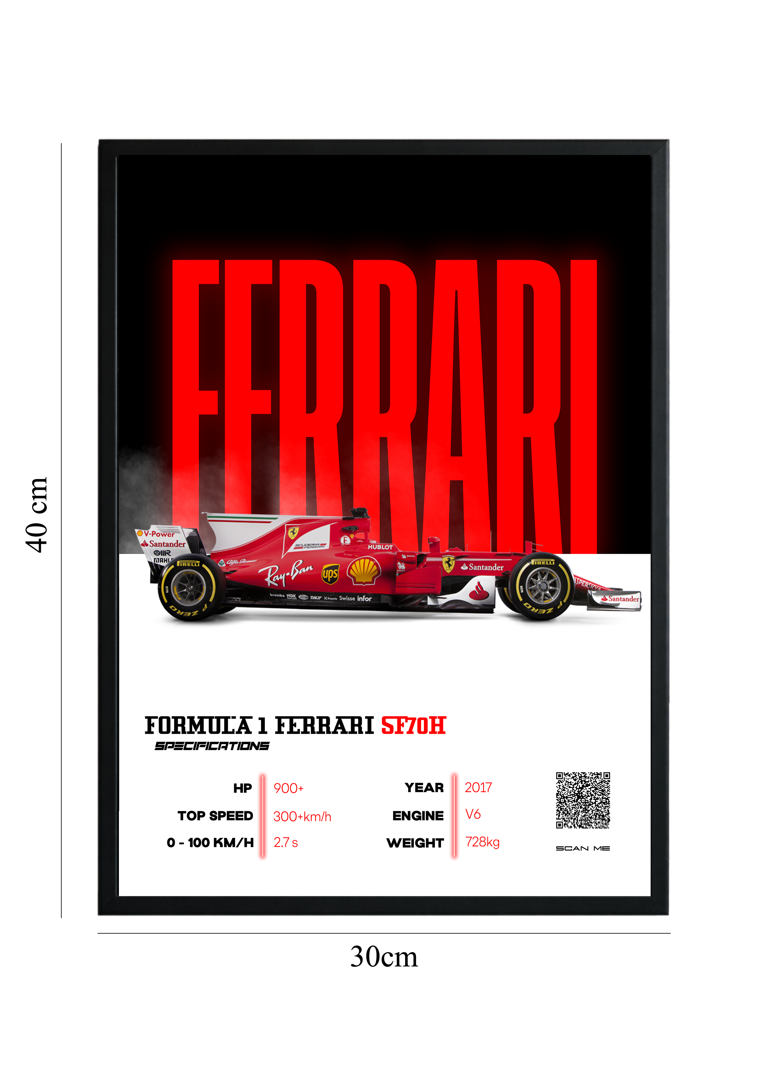 Tablou Formula 1 – Scuderia Legacy Edition (Cod QR)