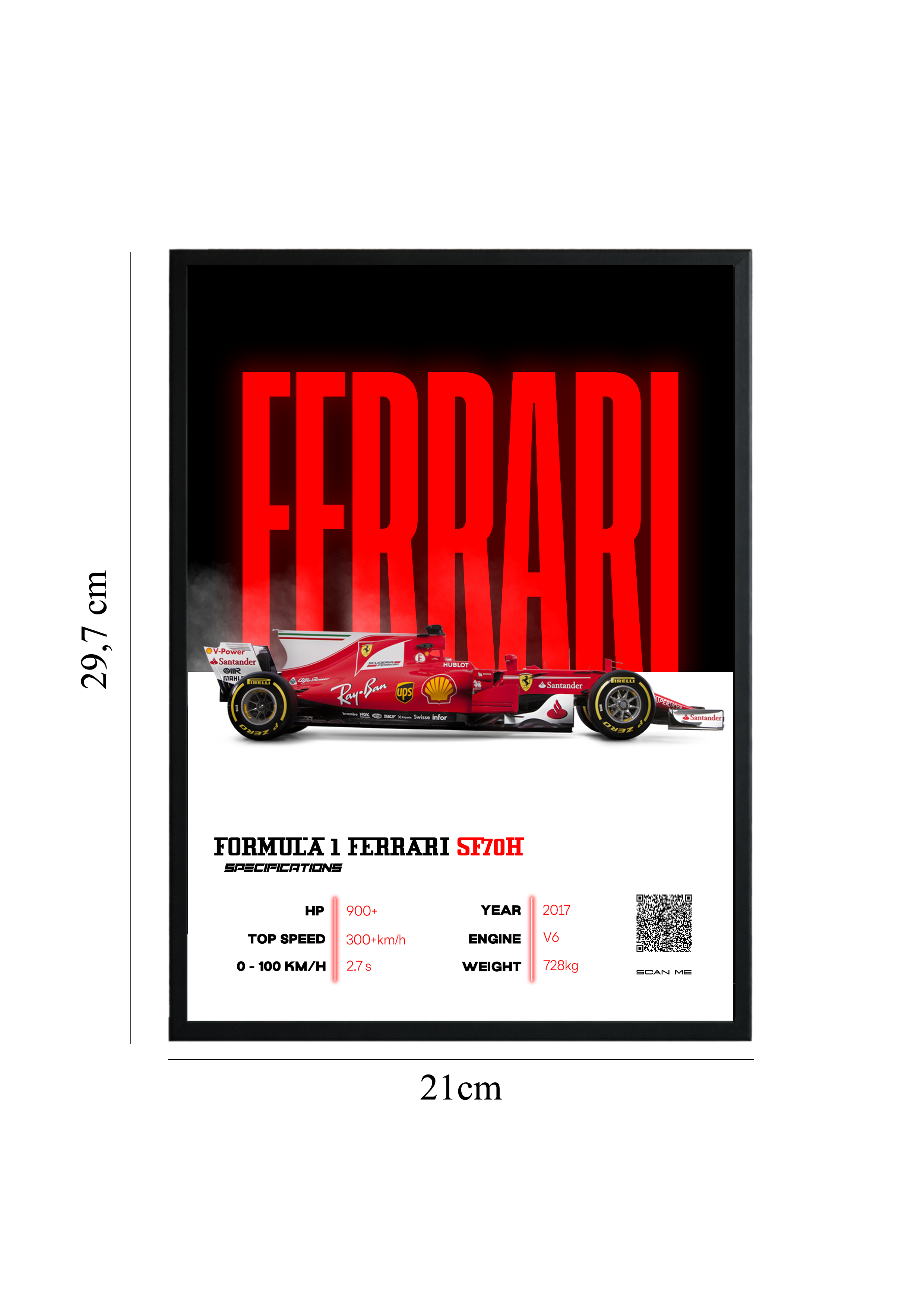 Tablou Formula 1 – Scuderia Legacy Edition (Cod QR)