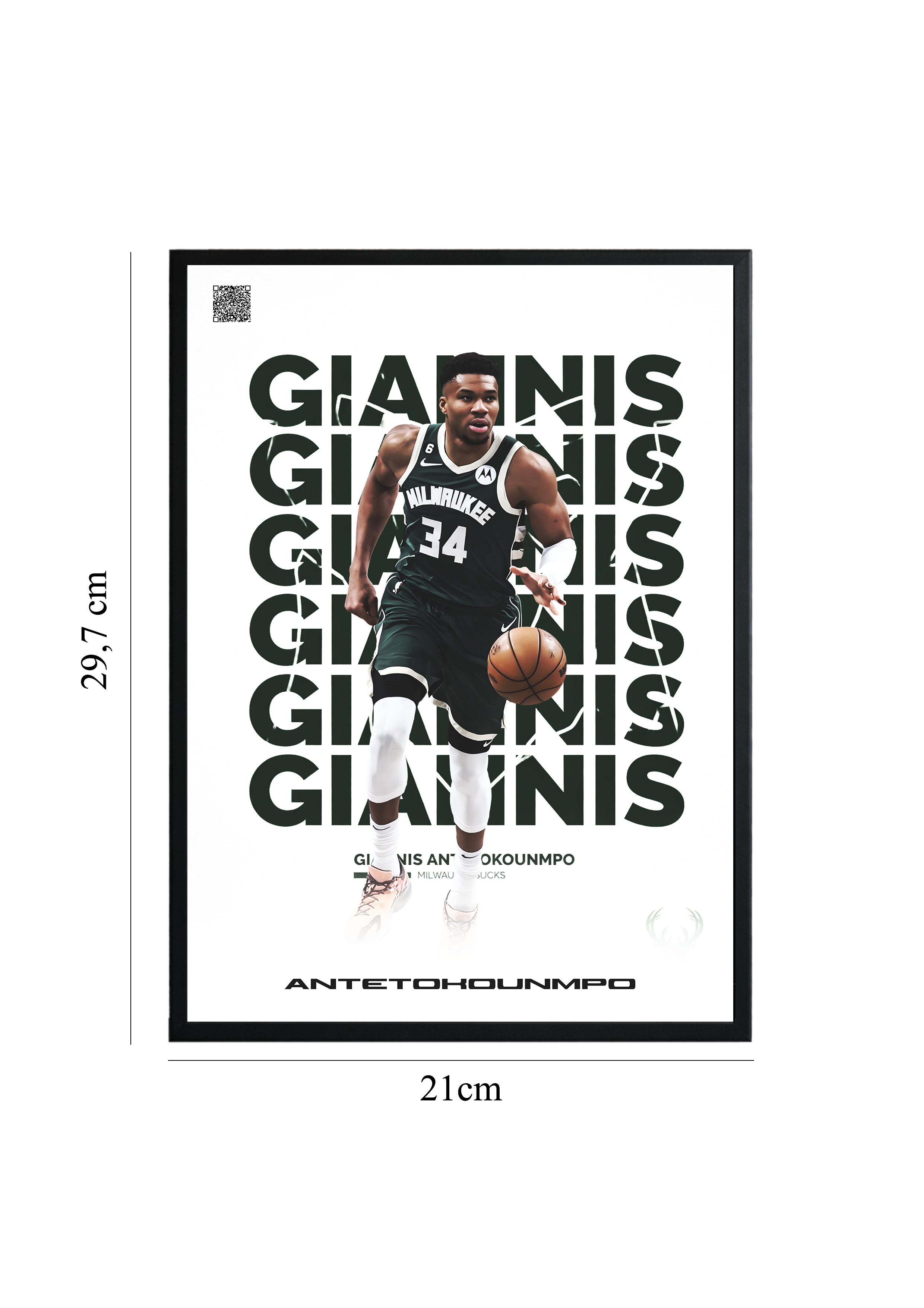 Giannis Antetokounmpo - Tablou cu Cod QR