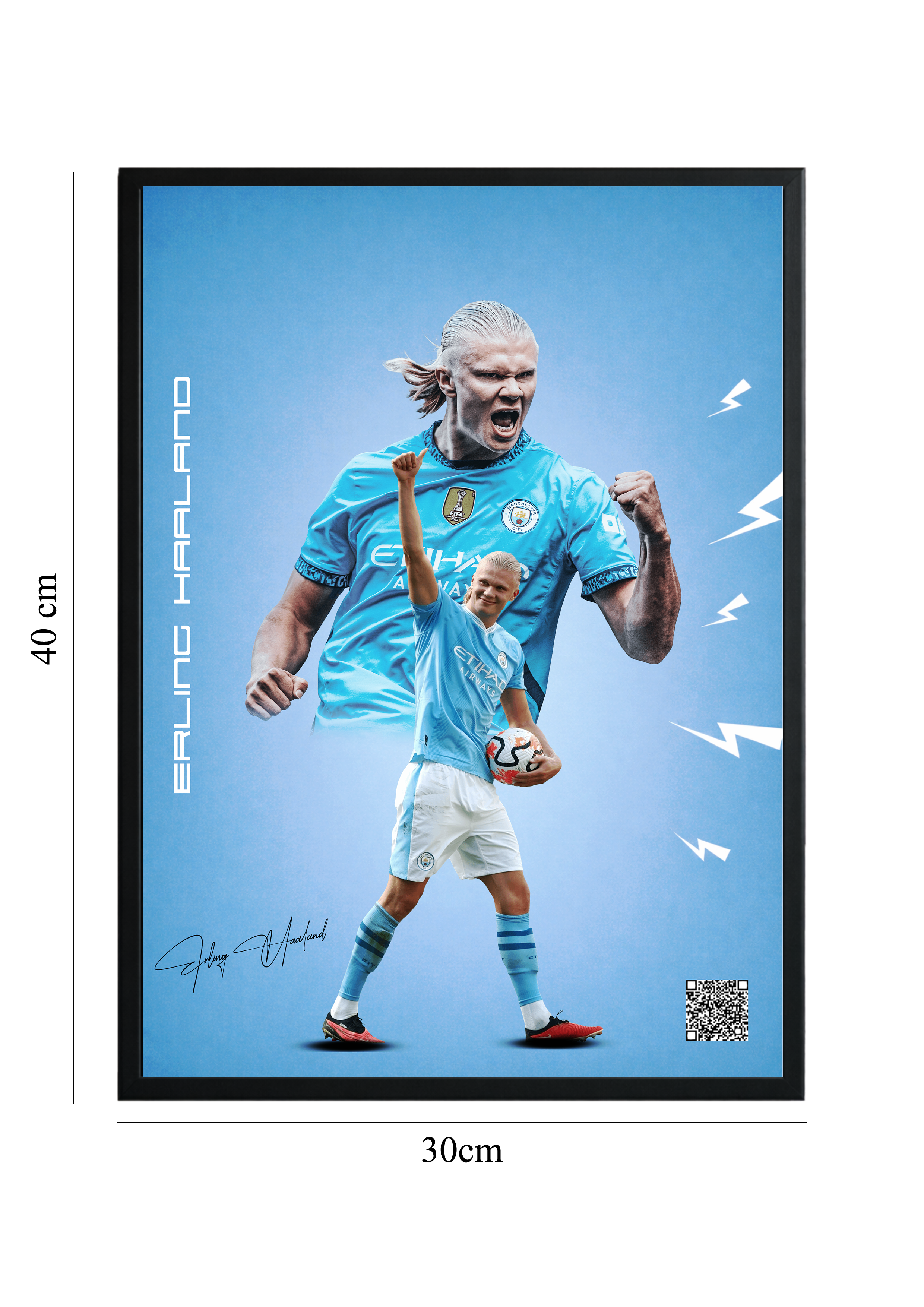 Erling Haaland - Tablou cu Cod QR