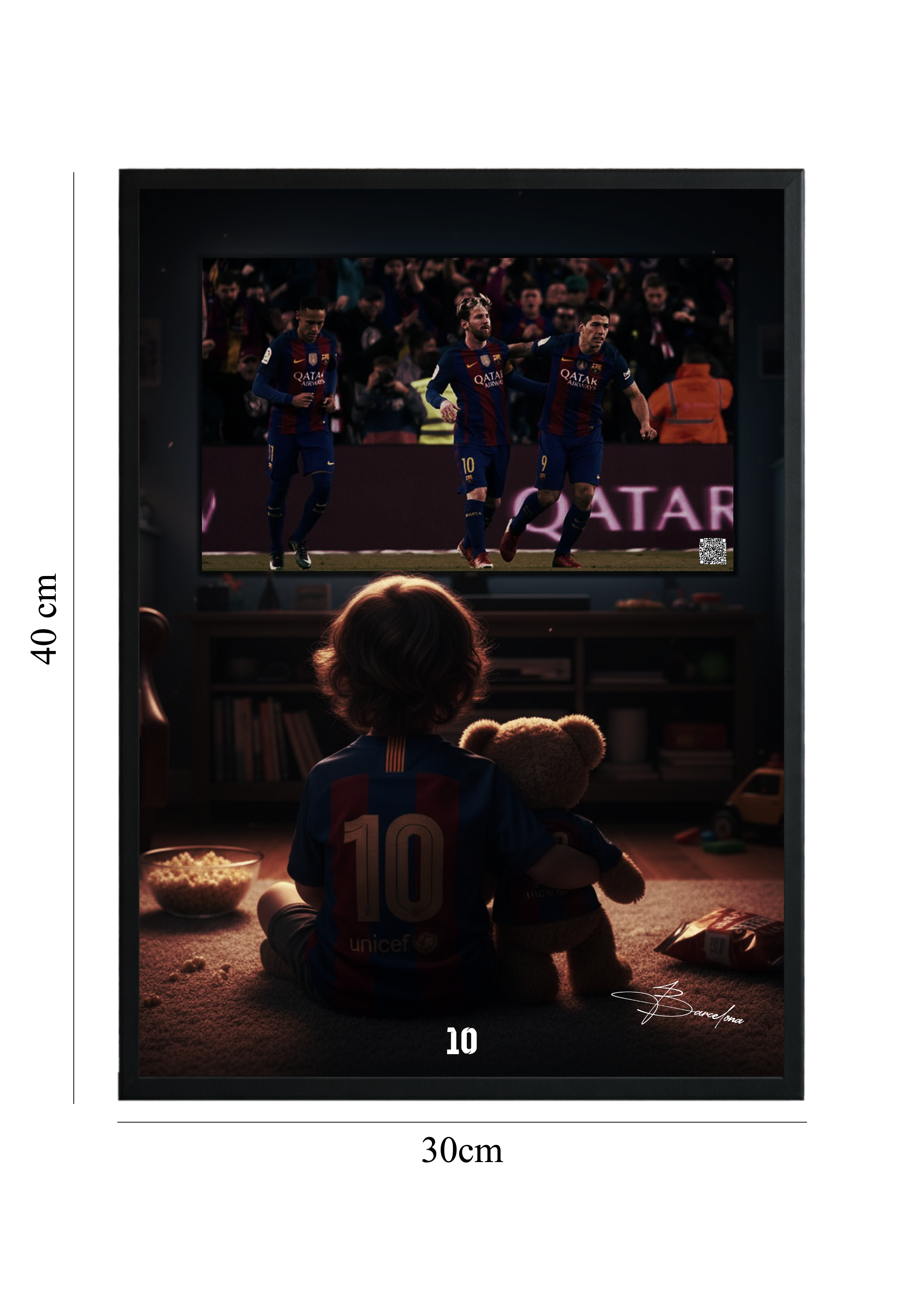 „Drumul către 10” – Tablou Fotbal cu Cod QR