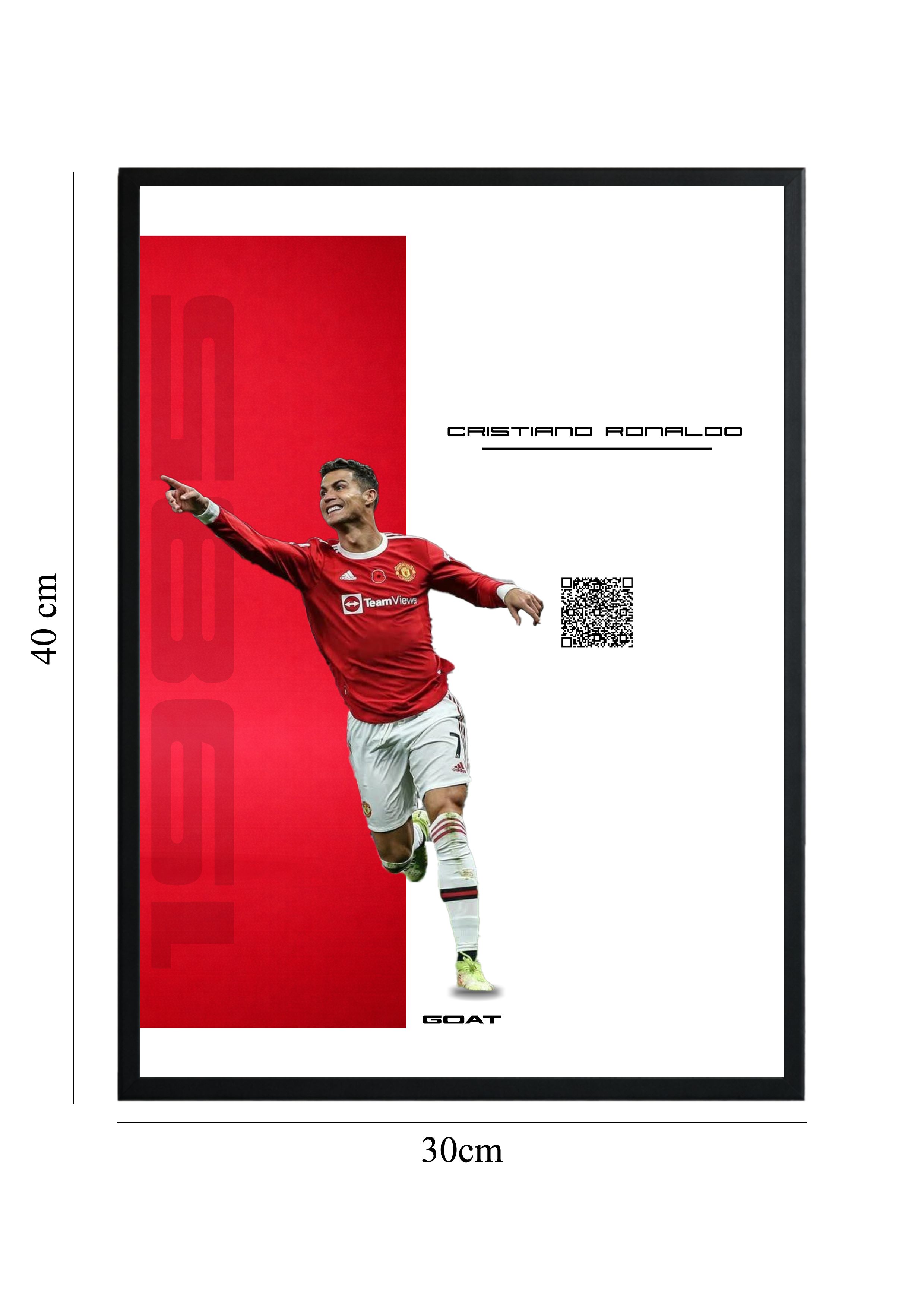 Cristiano Ronaldo - Manchester United | Tablou cu Cod QR